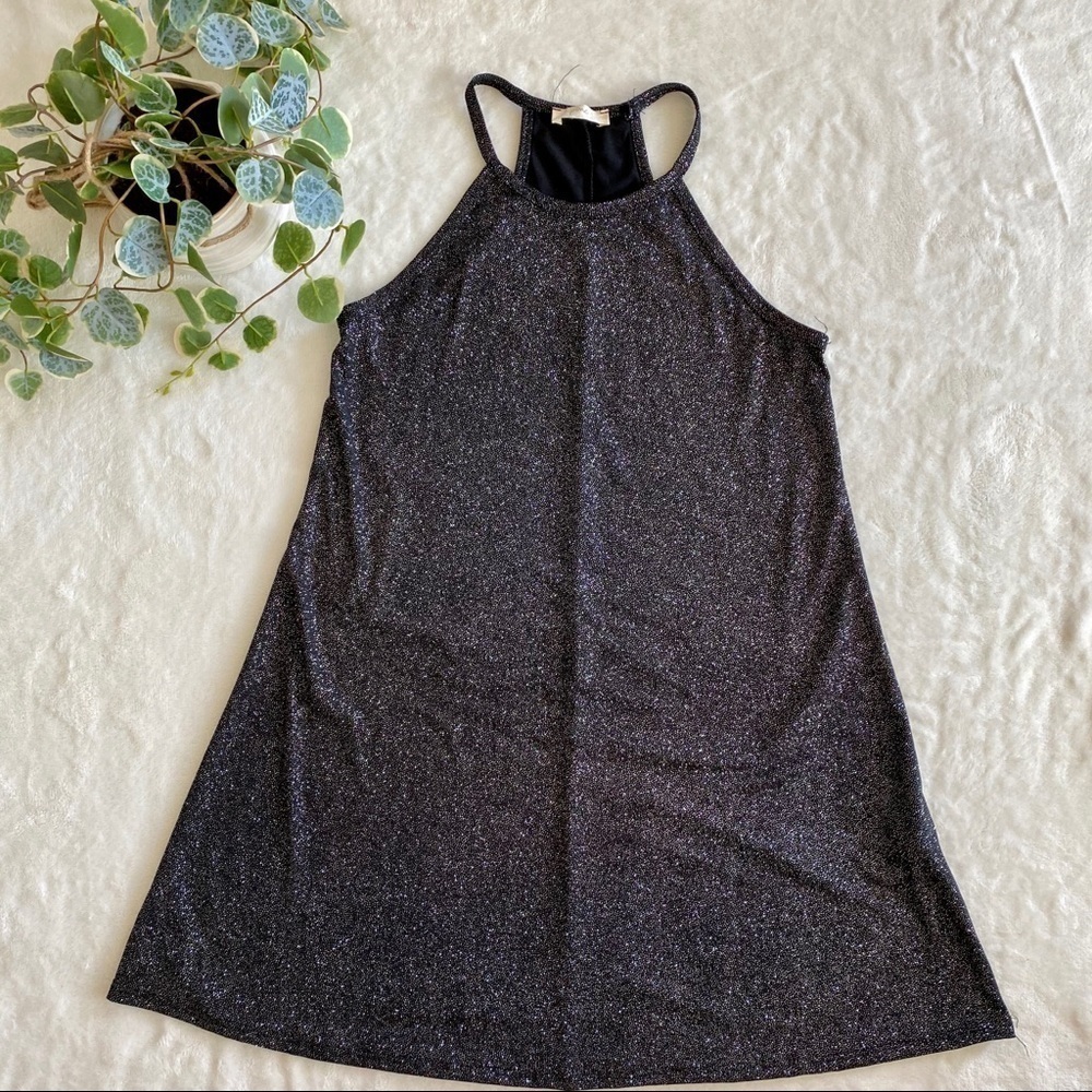 Pinc black and silver flowy dress